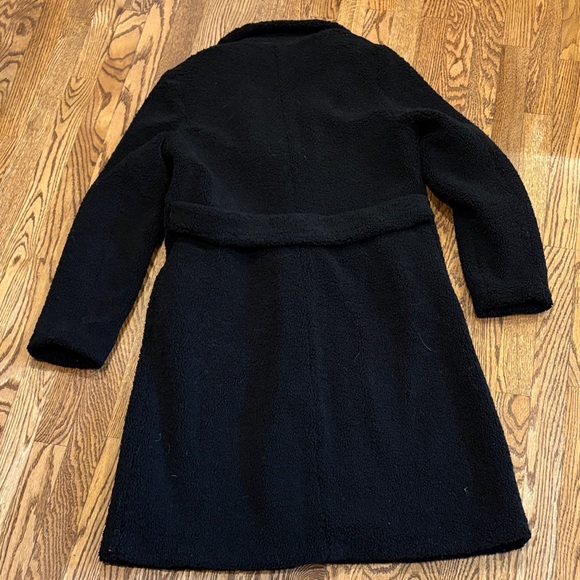 French Connection Black Teddy Coat - Picture 5 of 5